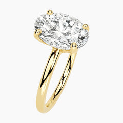 Aurelia Oval Moissanite Tulip Setting Ring