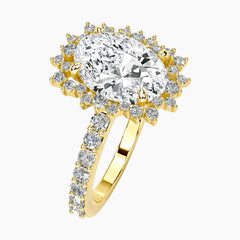 Eternal Radiance 2CT Oval Cut Hidden Halo Moissanite Engagement Ring