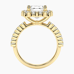 Lumière Blossom 0.8 Carat Radiant Cut Moissanite Ring