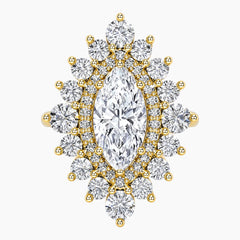 Lumière Blossom 1 Carat Marquise Cut Moissanite Ring