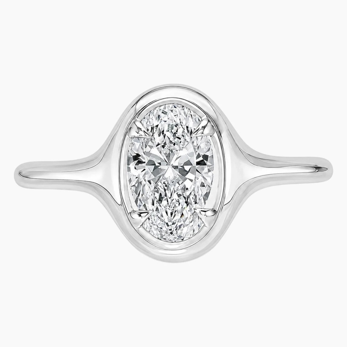 Lumière Éternel 1.5 Carat Oval Moissanite Solitaire Ring