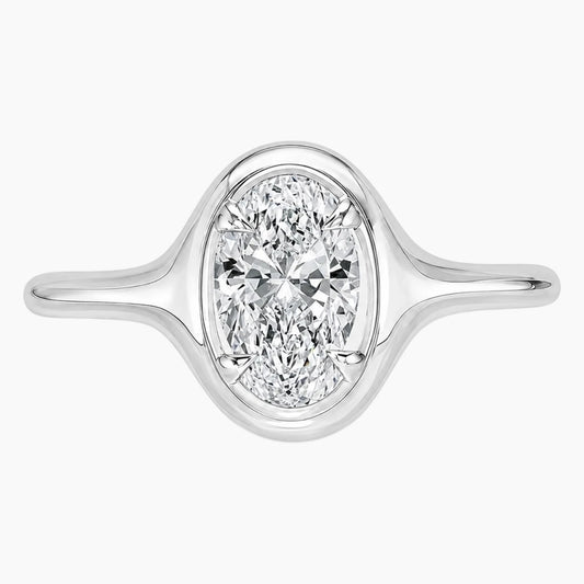Lumière Éternel 1.5 Carat Oval Moissanite Solitaire Ring