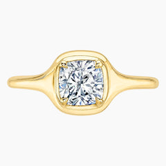 Éclat Lumière 1 Carat Cushion Cut Moissanite Ring