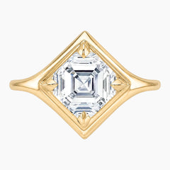 Lumière Éternel 1 Carat Asscher Cut Moissanite Solitaire Ring