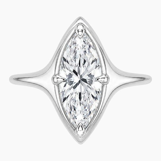 Lumière Éternel 2 Carat Marquise Moissanite Solitaire Ring
