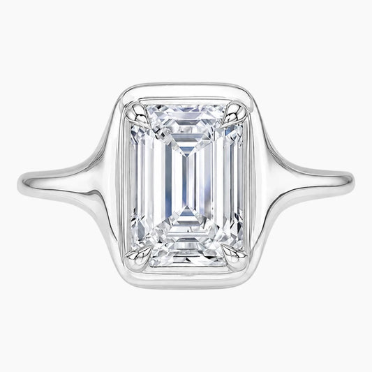 Lumière Éternel 3 Carat Emerald Cut Moissanite Solitaire Ring
