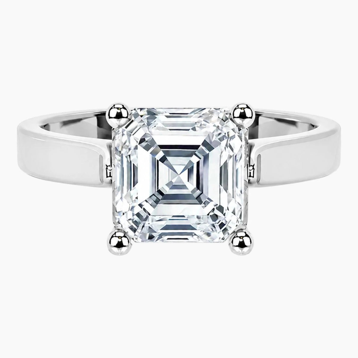 Éclat Lumière 2 Carat Asscher Cut Moissanite Ring