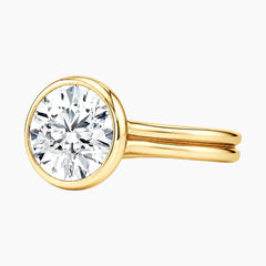Aurelia Lumière 2 Carat Round Cut Moissanite Double Band Ring