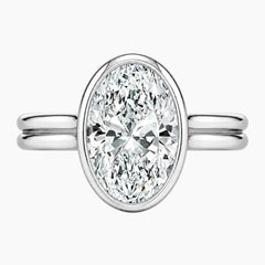 Aurelia Lumière 2 Carat Oval Cut Moissanite Double Band Ring
