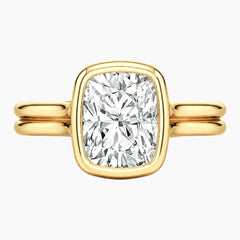 Aurelia Lumière 2 Carat Elongated Cushion Cut Moissanite Double Band Ring