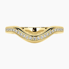 Celestial Arch Pavé Moissanite Curved Band