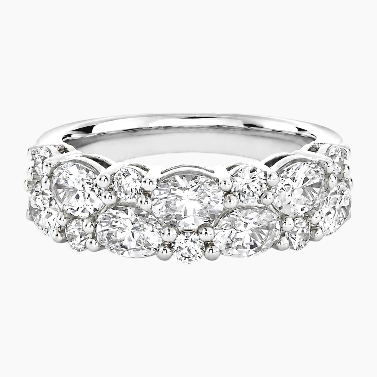 The Aurelia Celestial Cascade Moissanite Cluster Band