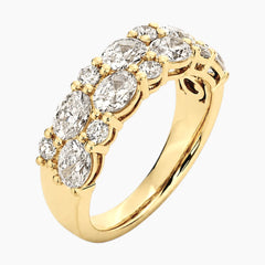 The Aurelia Celestial Cascade Moissanite Cluster Band