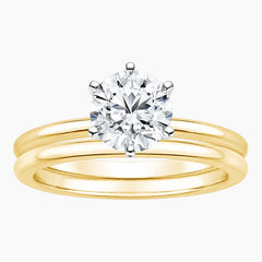 Aurelia Duet 1 Carat Round Moissanite Ring Set