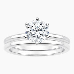 Aurelia Duet 1 Carat Round Moissanite Ring Set