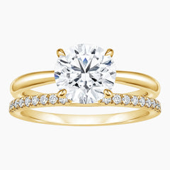 Aurelia Duet 1 Carat Round Cut Open Moissanite Ring Set