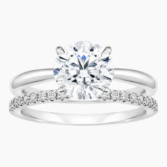 Aurelia Duet 1 Carat Round Cut Open Moissanite Ring Set