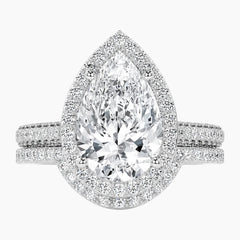 Aurelia Éternelle 5 Carat Pear Cut Moissanite Bridal Set