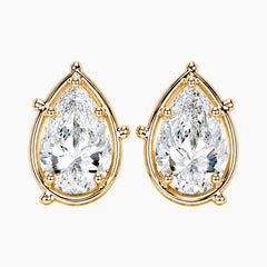 Fleuréa Pear Moissanite Stud Earrings
