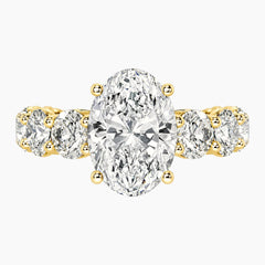 Élarisse Oval Nine-Stone Moissanite Engagement Ring