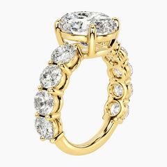 Élarisse Oval Nine-Stone Moissanite Engagement Ring