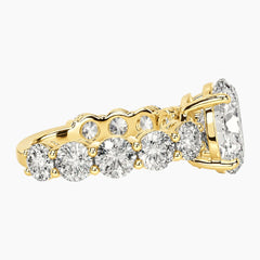Élarisse Oval Nine-Stone Moissanite Engagement Ring