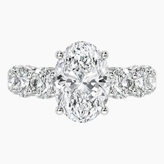 Élarisse Oval Nine-Stone Moissanite Engagement Ring