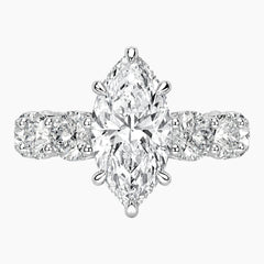 Élarisse Marquise Nine-Stone Moissanite Engagement Ring