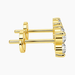 Clovélisse Four-Leaf Clover Moissanite Stud Earrings