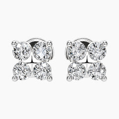 Clovélisse Four-Leaf Clover Moissanite Stud Earrings