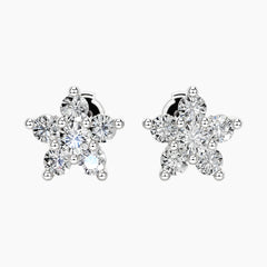 Florélisse Five-Petal Moissanite Stud Earrings