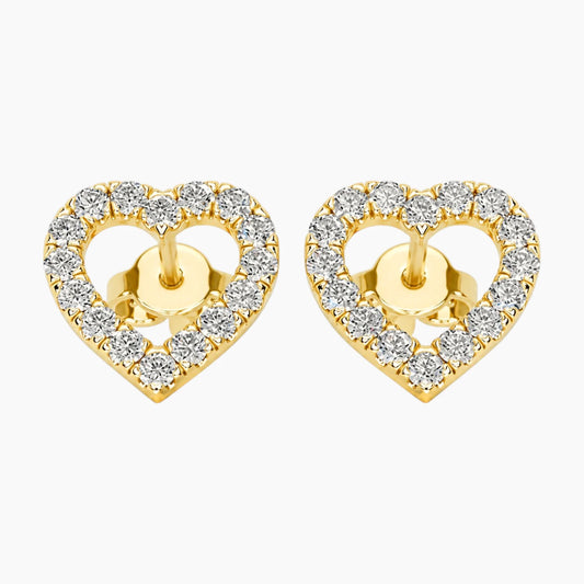 Amourelle Open Heart Moissanite Stud Earrings