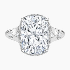 Astravelle 10 Carat Elongated Cushion Moissanite Ring