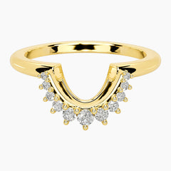 Auréline U-Shaped Moissanite Contour Ring