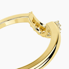 Auréline U-Shaped Moissanite Contour Ring