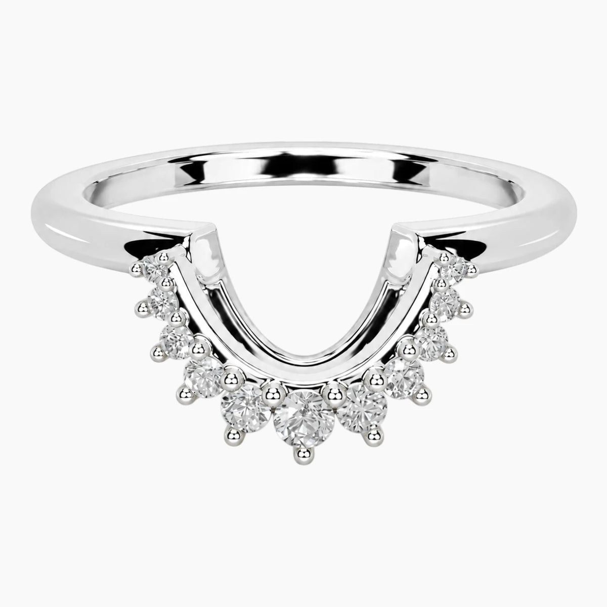 Auréline U-Shaped Moissanite Contour Ring