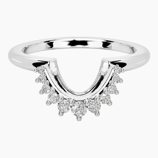 Auréline U-Shaped Moissanite Contour Ring