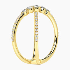 Éloria Round Moissanite X-Crossover Ring