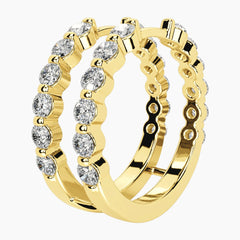 Aurévane Double-Row Moissanite Stacking Ring