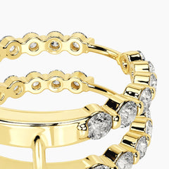 Aurévane Double-Row Moissanite Stacking Ring