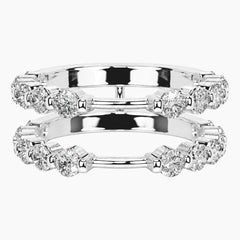 Aurévane Double-Row Moissanite Stacking Ring
