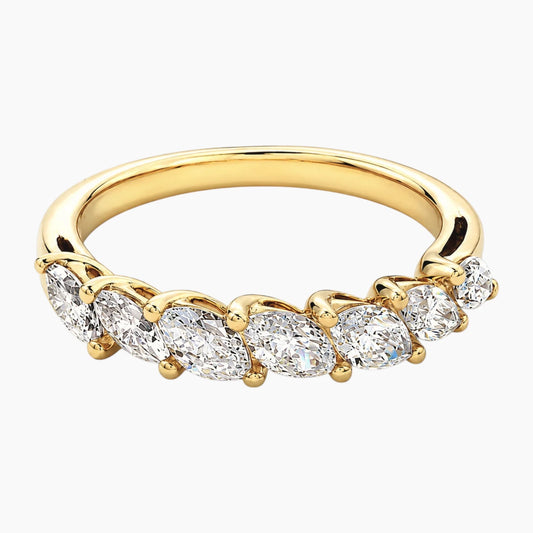 Cerynelle East-West Marquise Moissanite Band