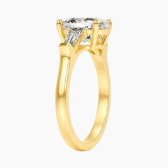 Florence Oval Moissanite Three-Stone Ring