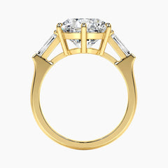 Verona Cushion Cut Moissanite Three-Stone Ring