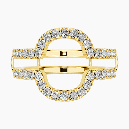 Solévienne Double Halo Openwork Moissanite Ring