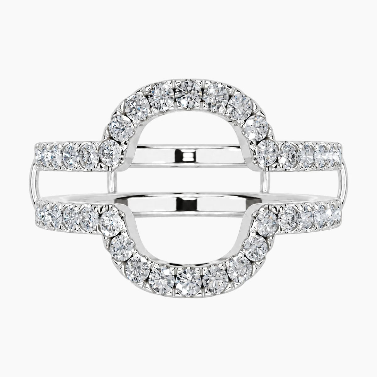 Solévienne Double Halo Openwork Moissanite Ring
