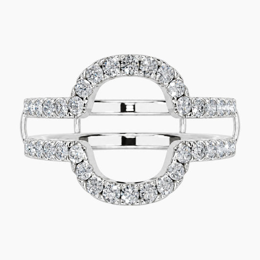 Solévienne Double Halo Openwork Moissanite Ring