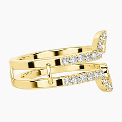 Solévienne Double Halo Openwork Moissanite Ring