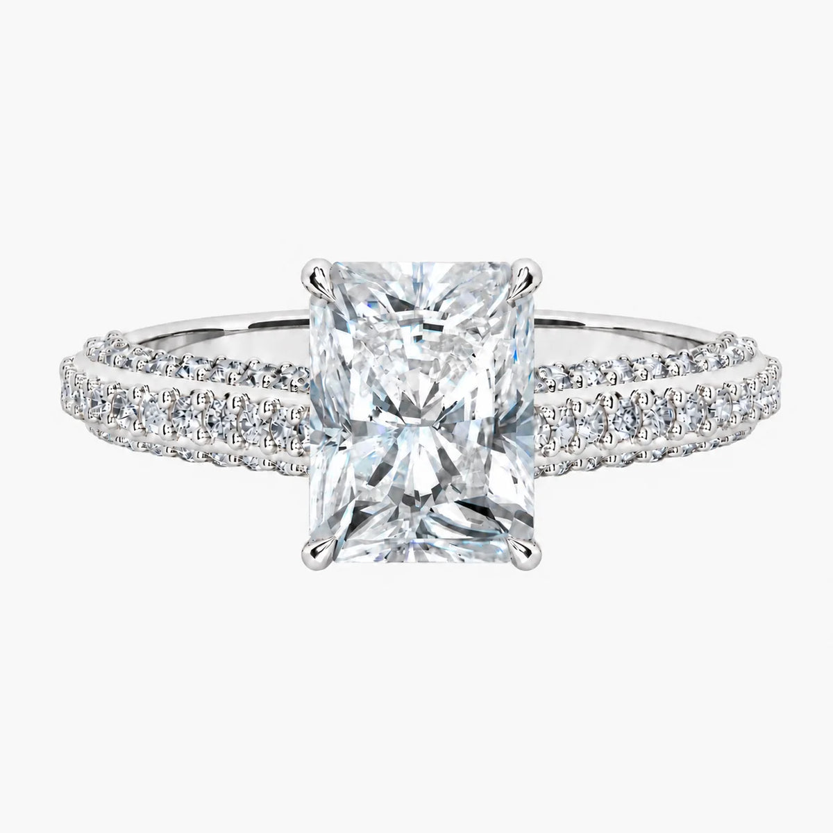 Valentina 2CT Radiant Brilliant Hidden Halo Ring