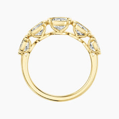 Célavienne Five-Stone Cushion Moissanite Band